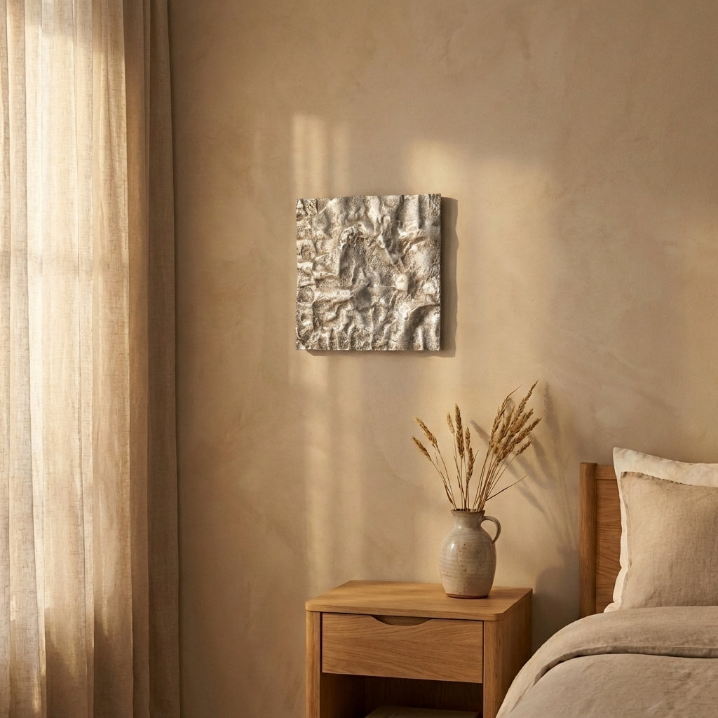Eogan Gunmetal casted alu wall panel rough square
