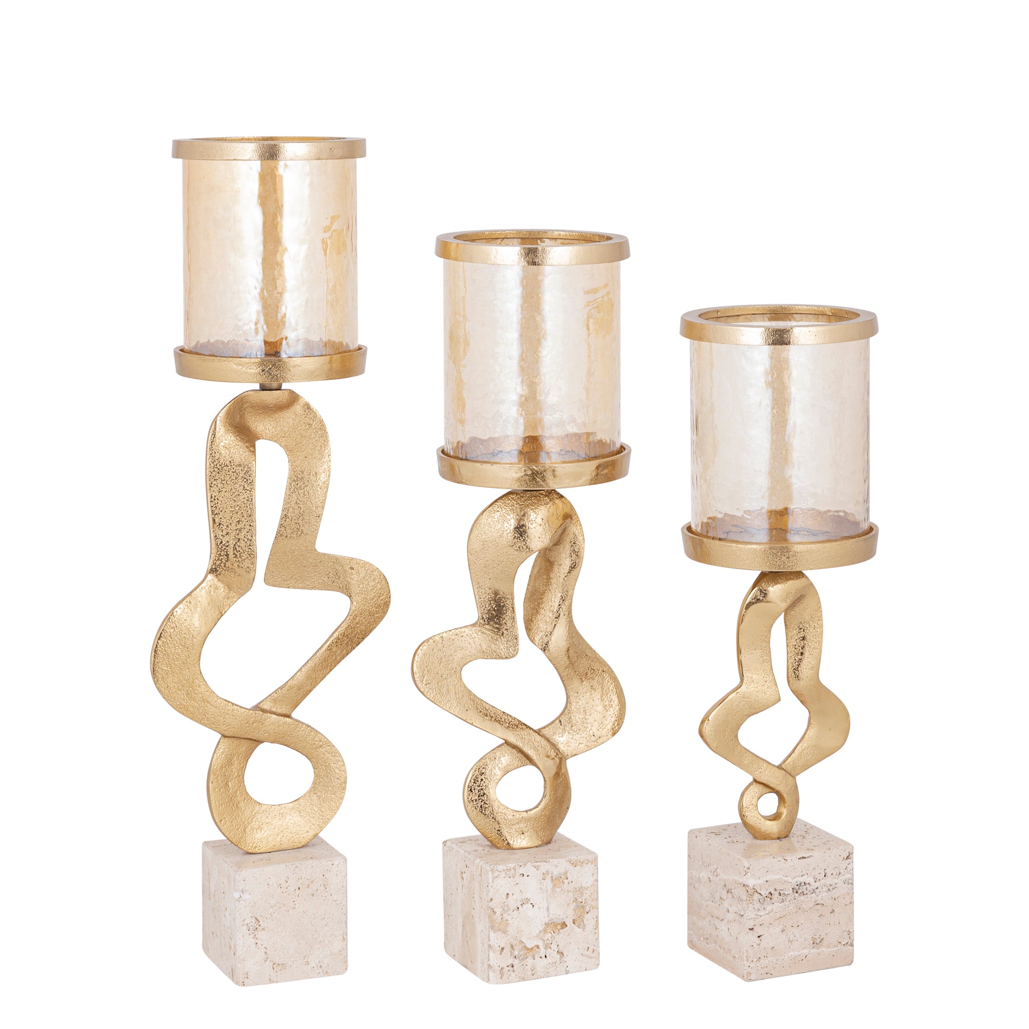 Sianaine Chandeliers en verre - Or