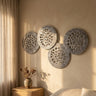 Geoffe Silver casted alu 4 rounds wall panel