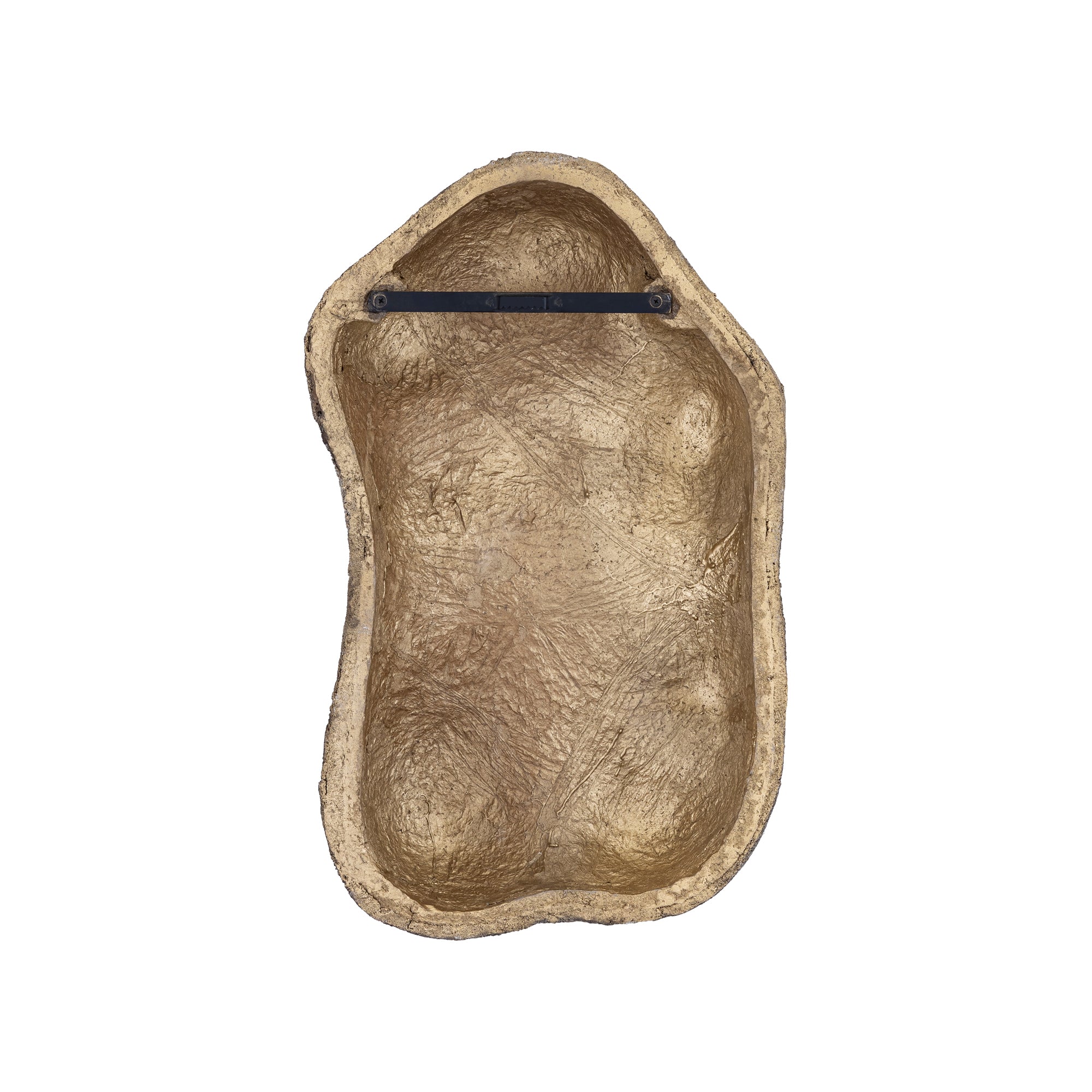 Mahniya Gold paper machee organic oval wall panel