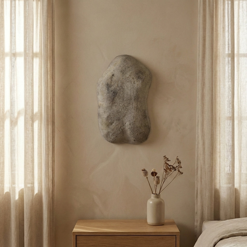 Mahniya Gold paper machee organic oval wall panel