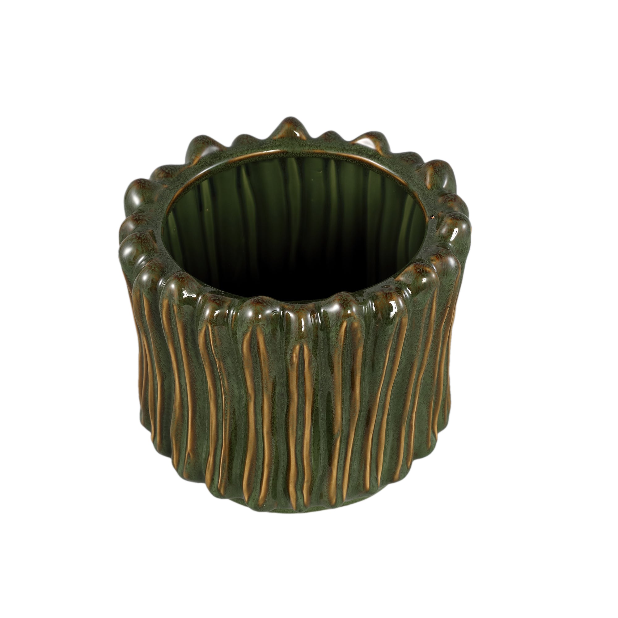 Luci Pot en céramique - Vert foncé