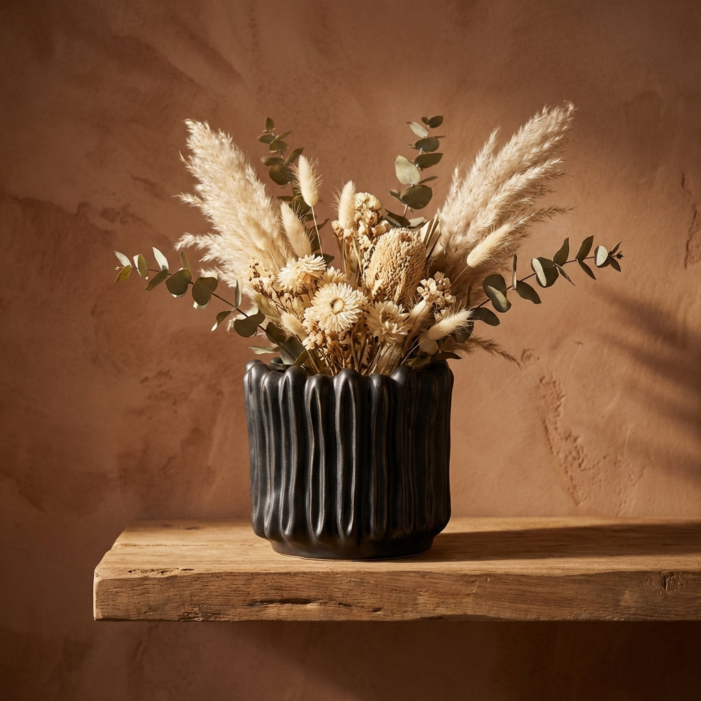 Luci Pot en céramique - Noir