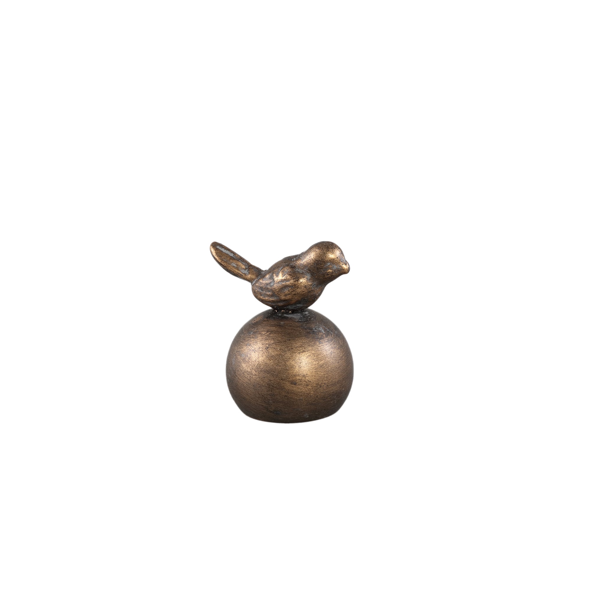 Corrinae Gold iron bird statue on ball S