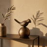 Corrinae Gold iron bird statue on ball L