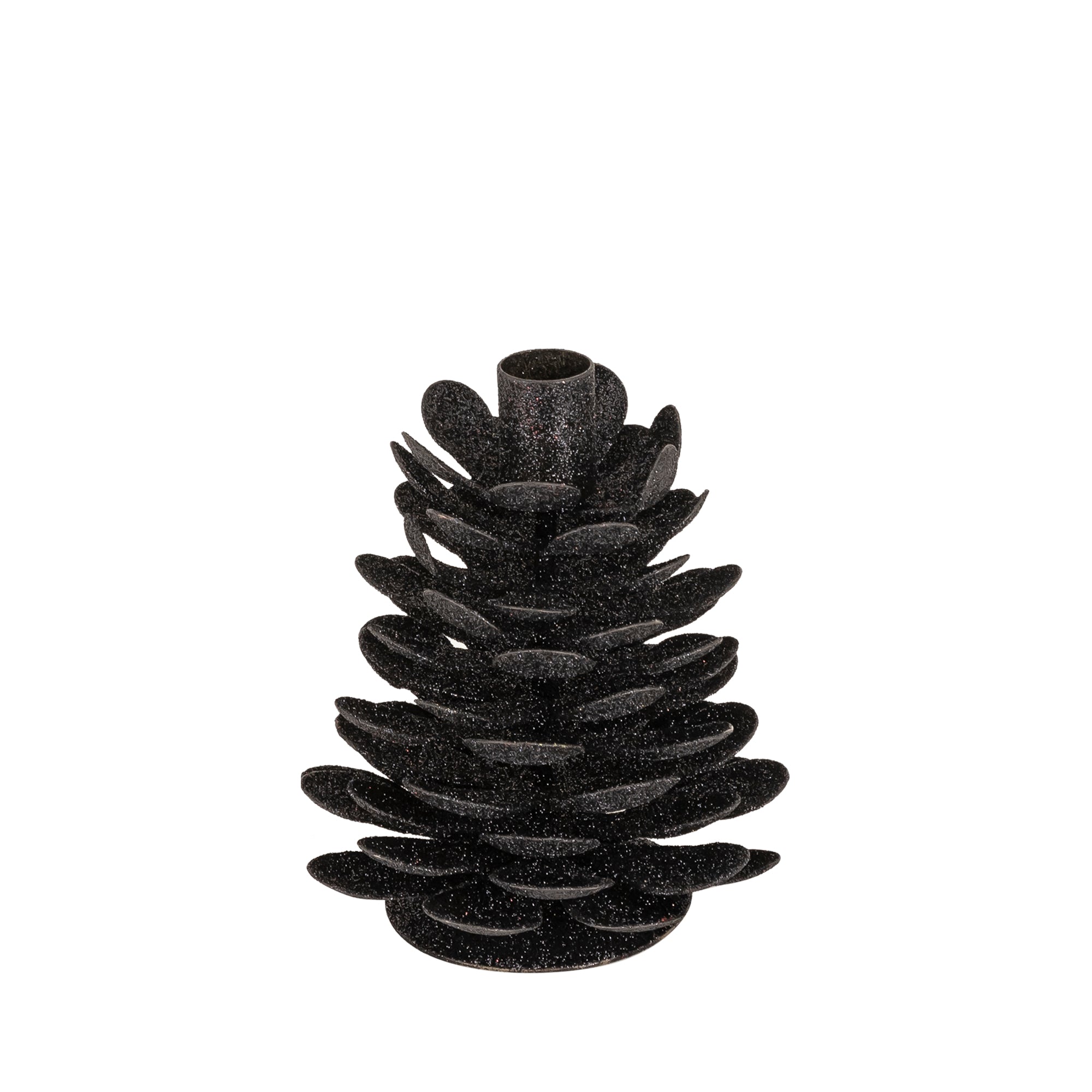 Krea Chandeliers en fer — Dining Candleholder With Glitter - Noir