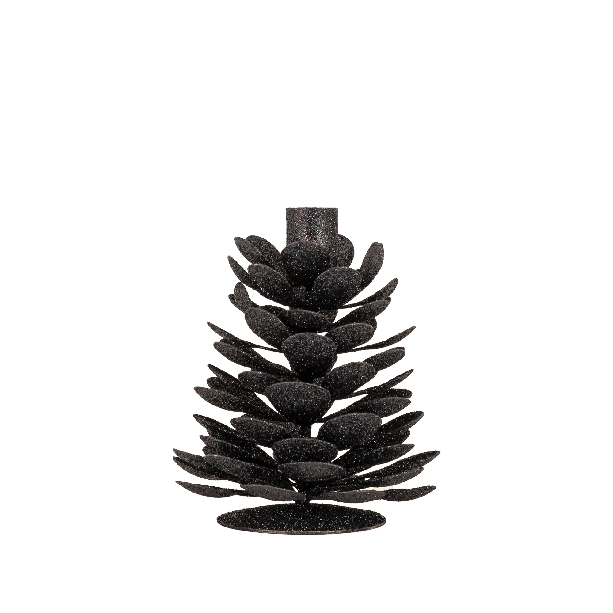 Krea Chandeliers en fer — Dining Candleholder With Glitter - Noir