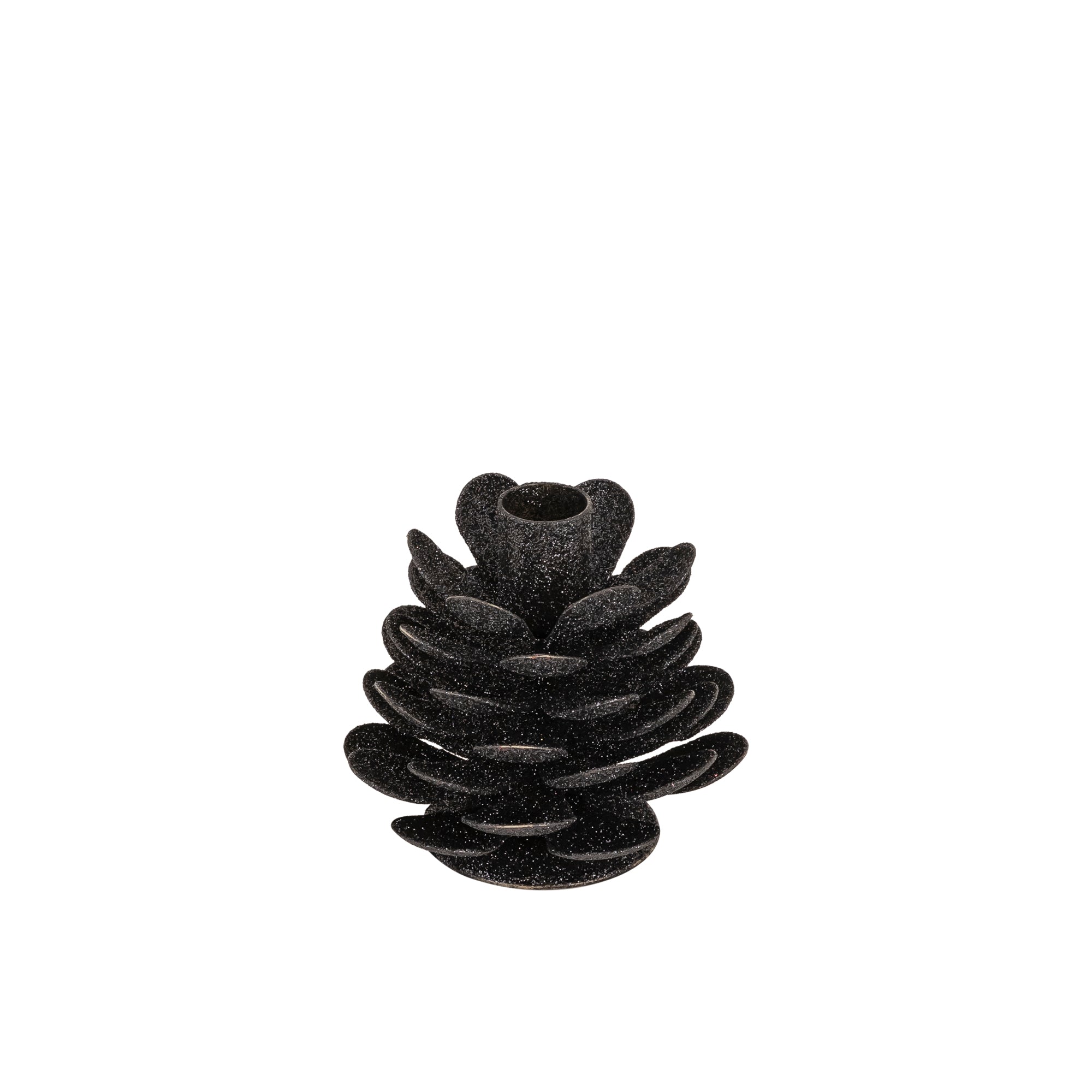 Krea Chandeliers en fer — Dining Candleholder With Glitter - Noir