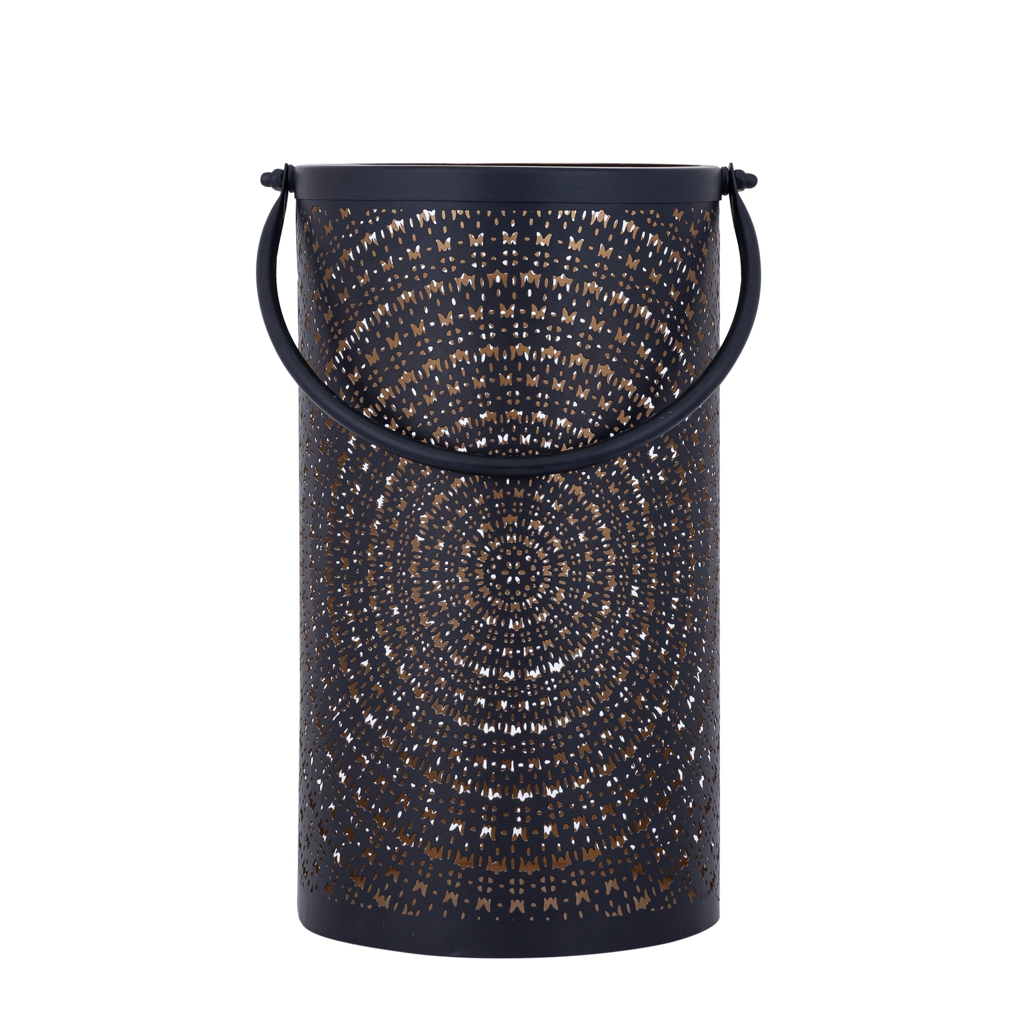 Kross Lanternes en fer — Lantern Pattern Gold Round Sv3 - Noir