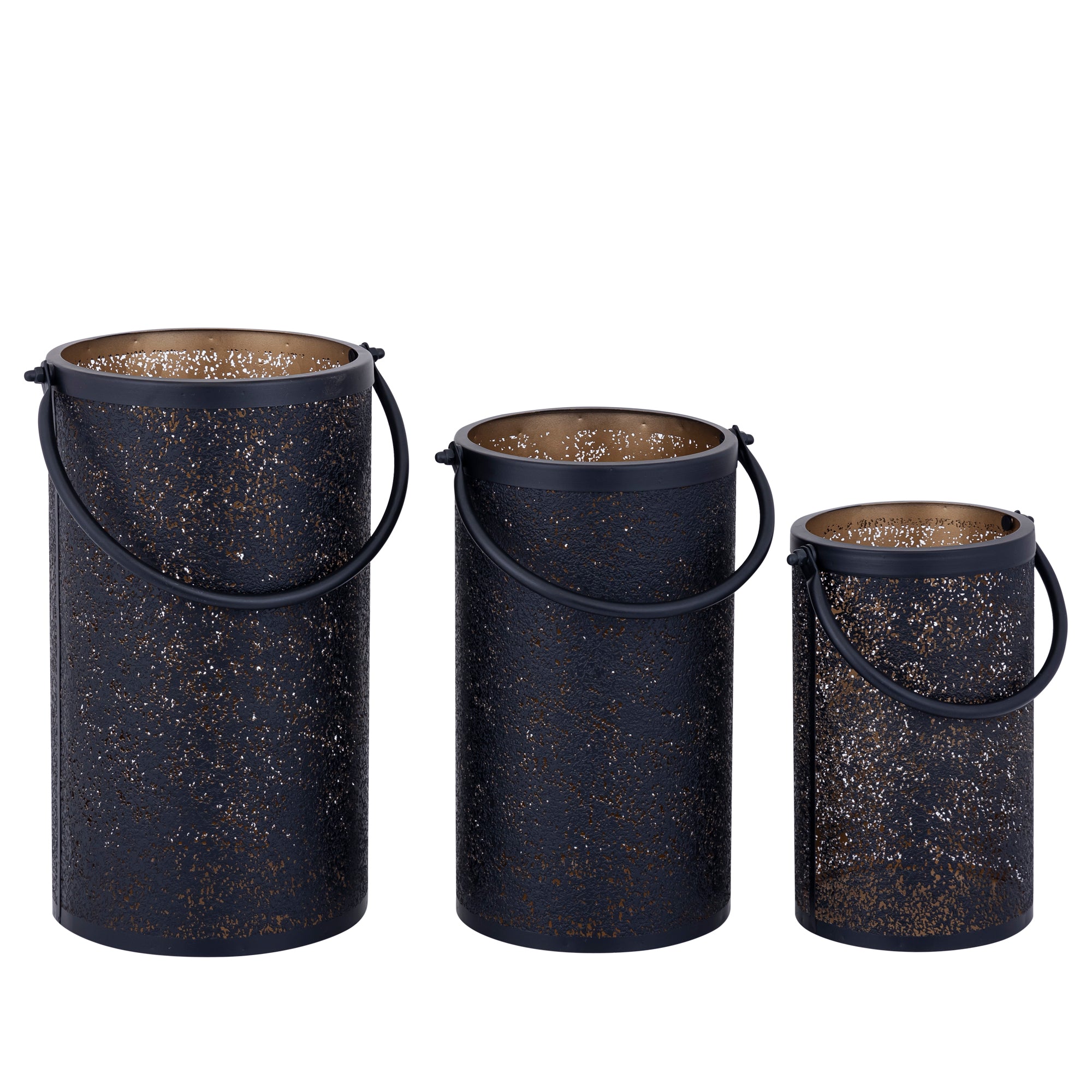 Kross Lanternes en fer — Lantern Pattern Gold Round Sv3 2 - Noir