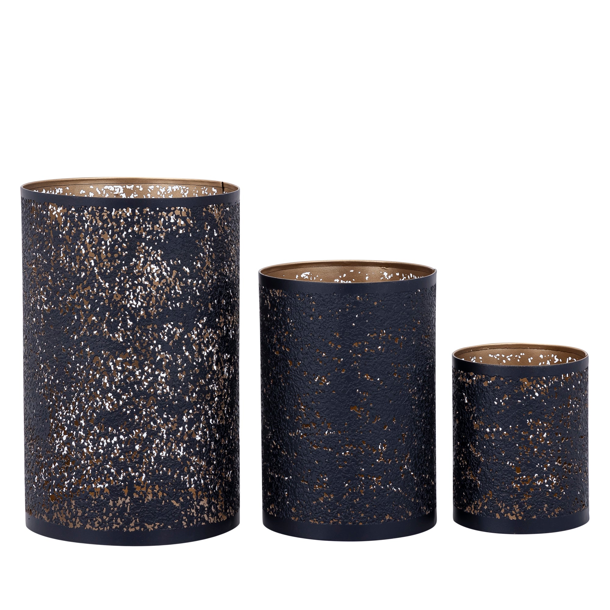 Kross Bougeoirs en fer - Noir