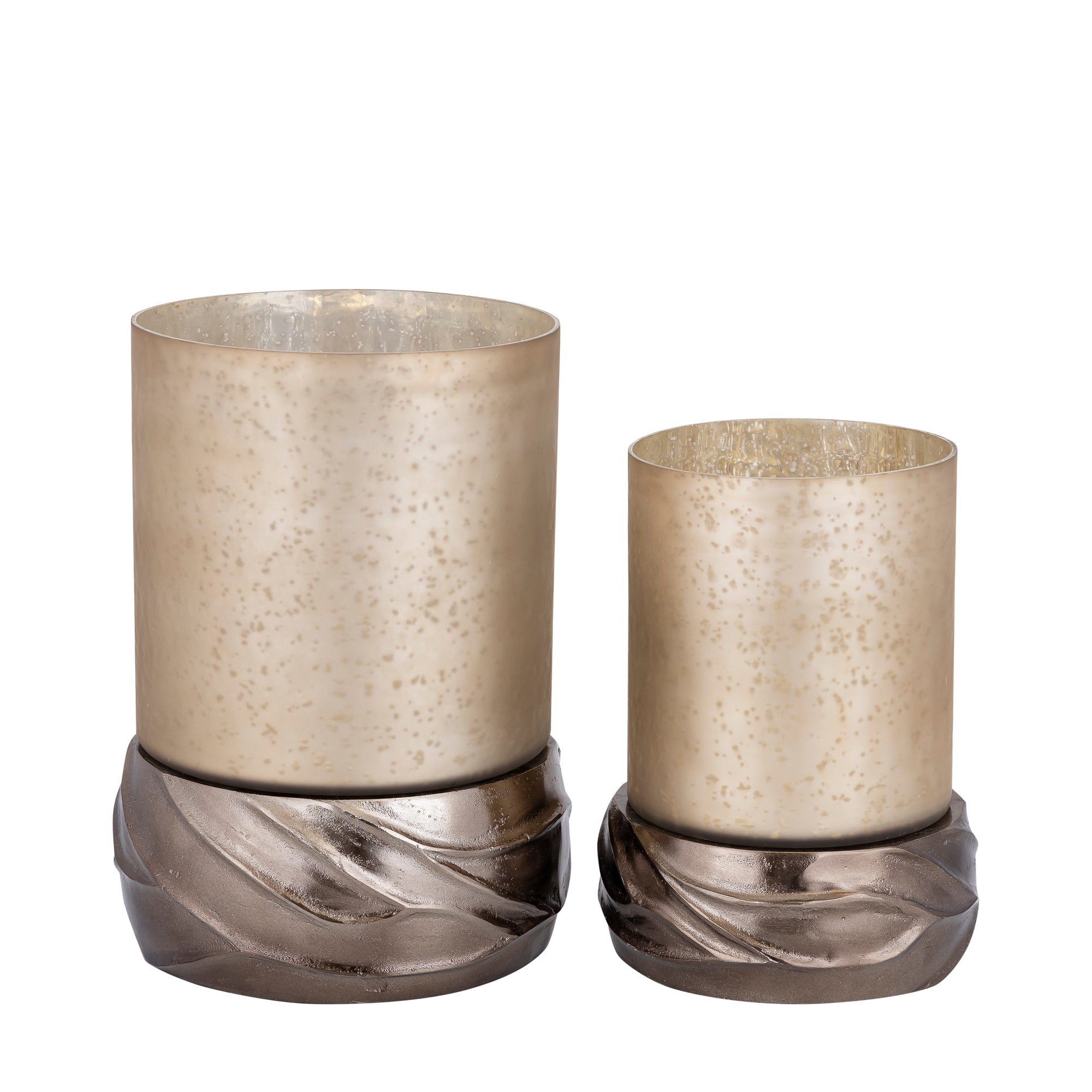 Alyah Bougeoirs en verre - Laiton