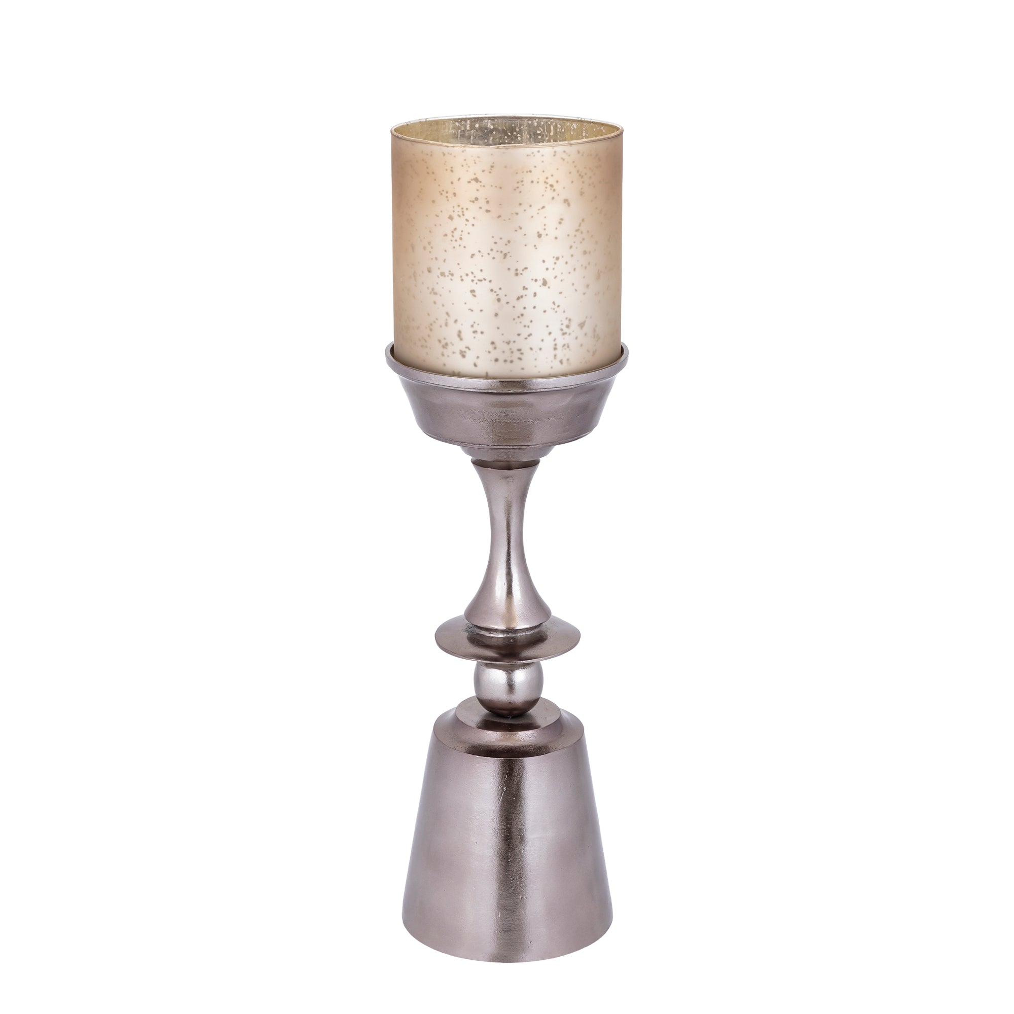 Eliviana Bougeoirs en verre - Laiton