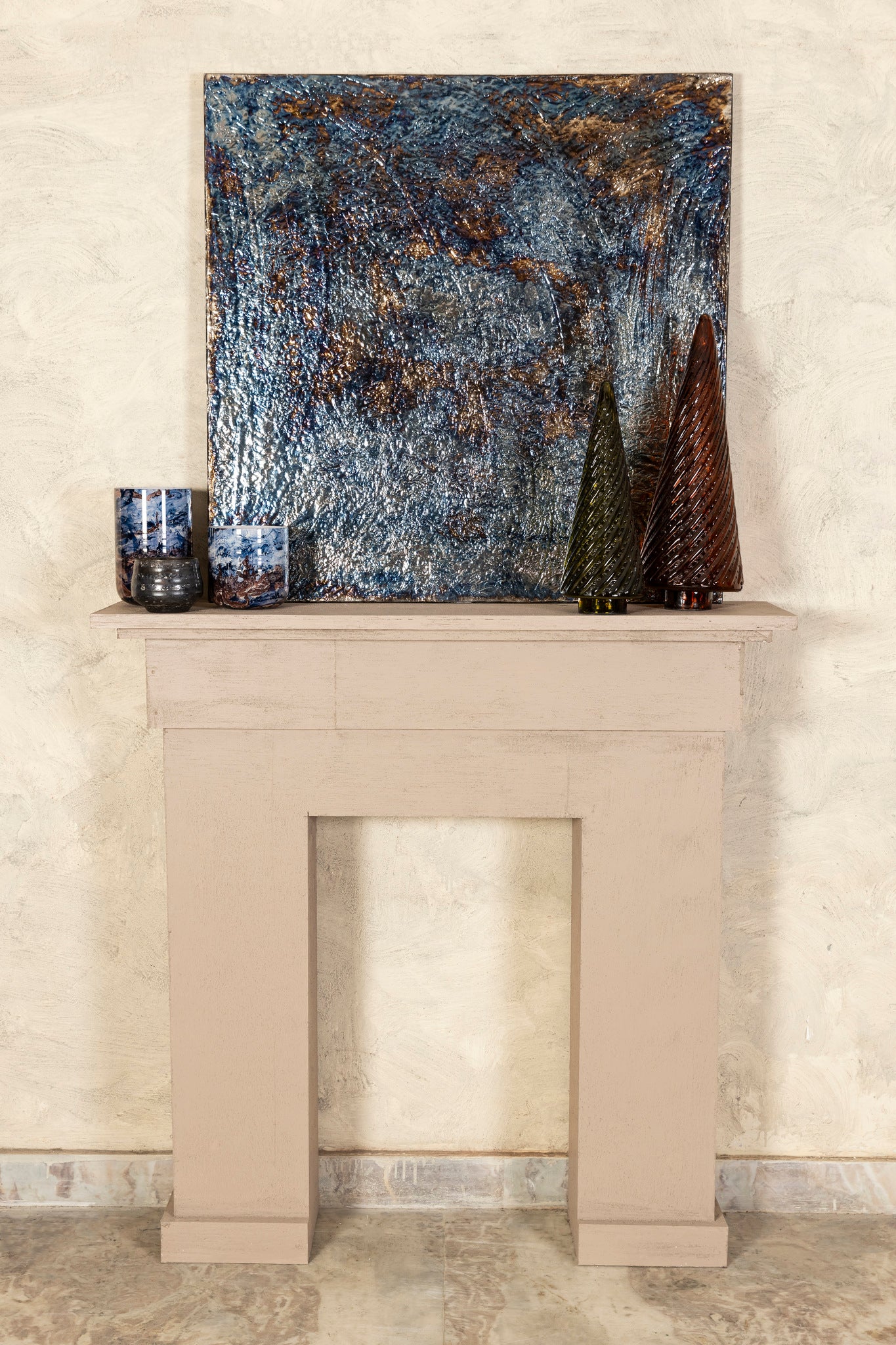 Sukhmia Gunmetal MDF wall panel shiny square L