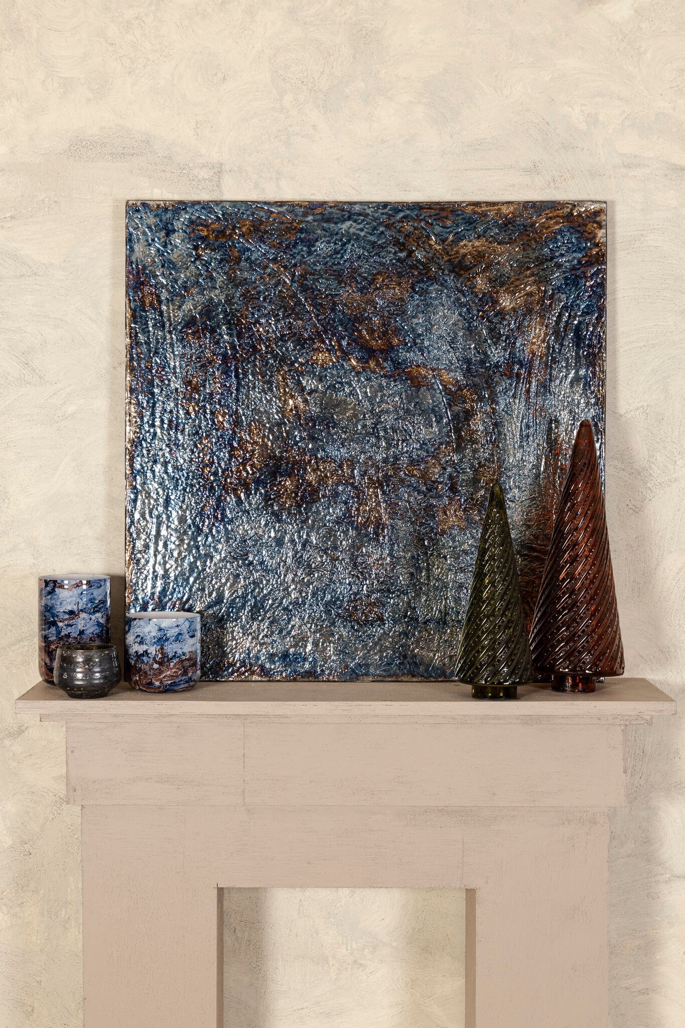 Sukhmia Gunmetal MDF wall panel shiny square L