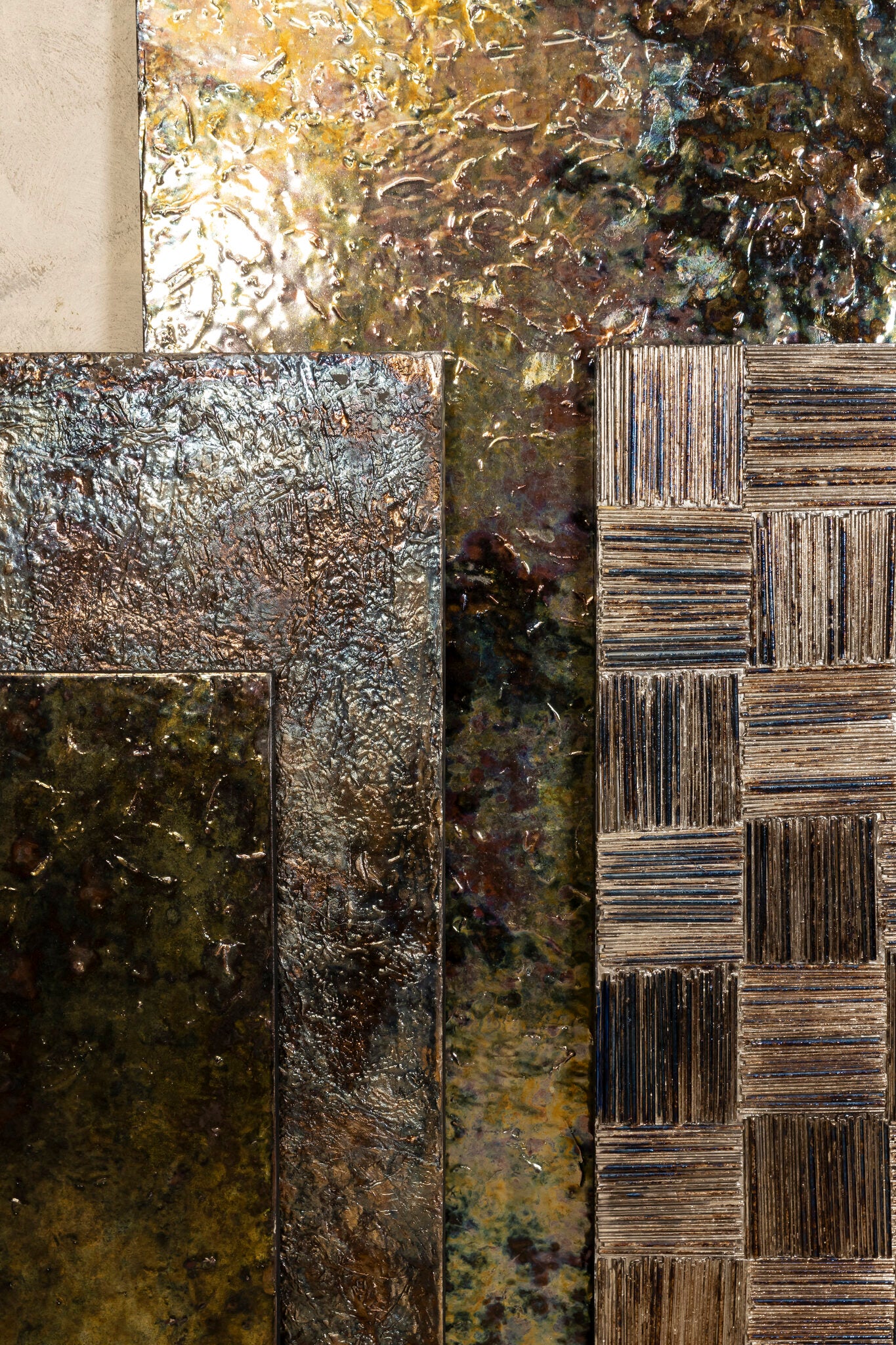 Sukhmia Gunmetal MDF wall panel shiny square L