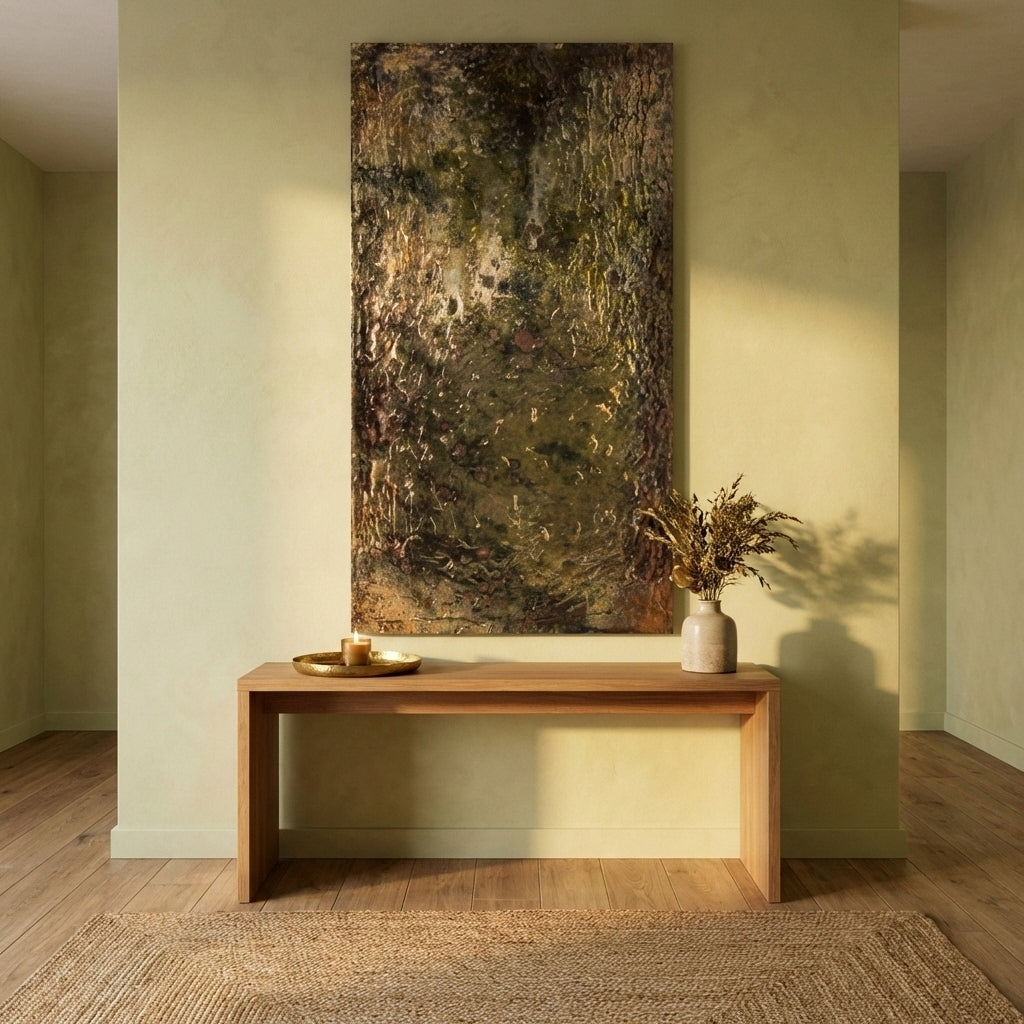 Sukhmia Oil Green MDF wall panel shiny rectangle S
