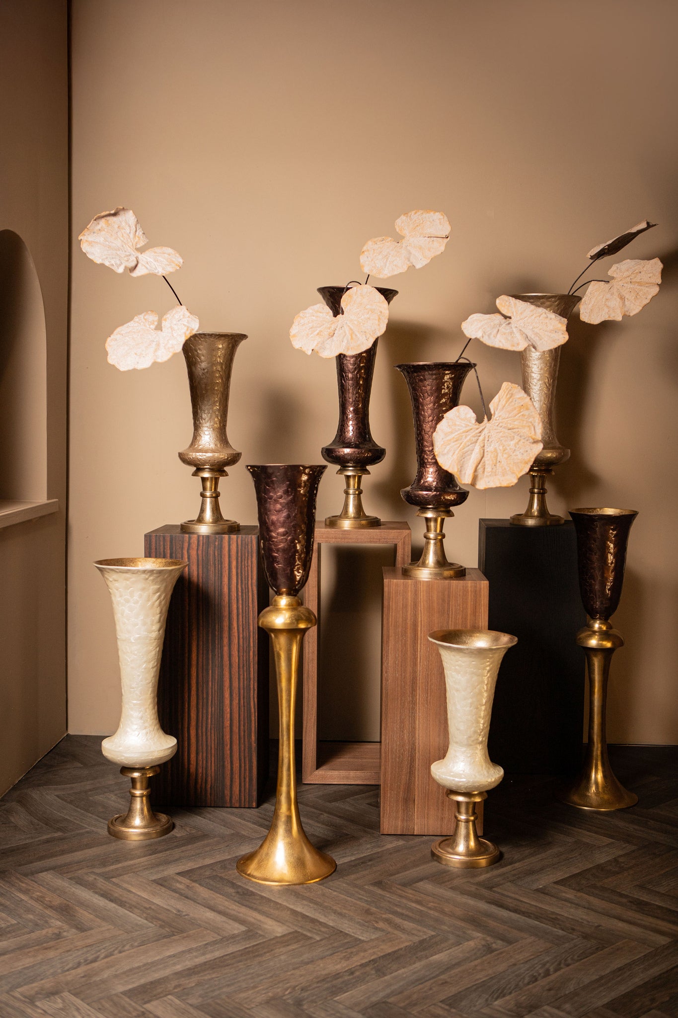 Lysse Vase en métal - Blanc