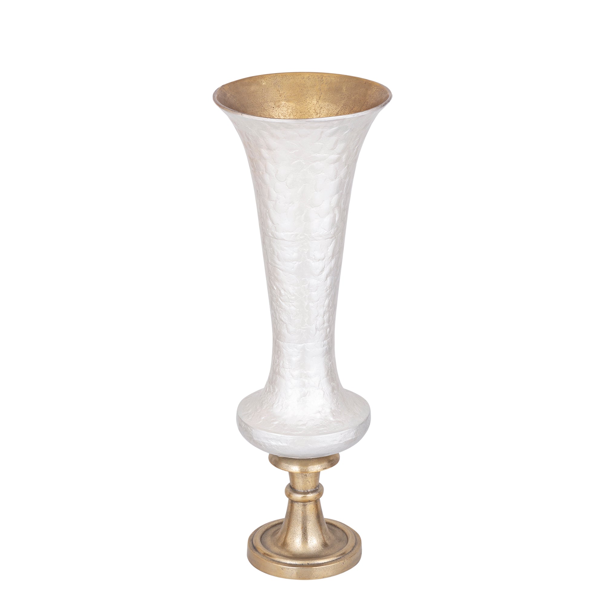 Lysse Vase en métal - Blanc