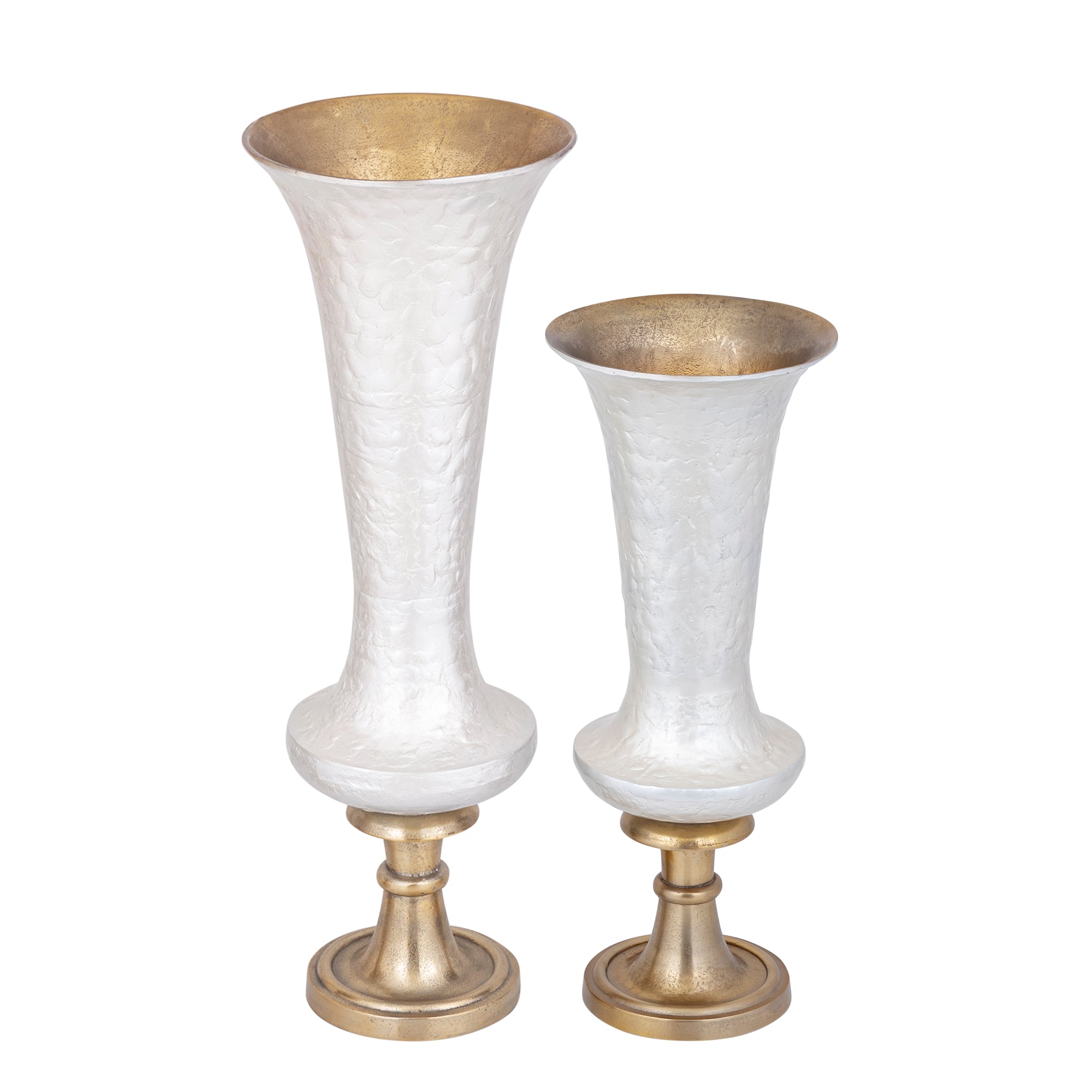 Lysse Vase en métal - Blanc