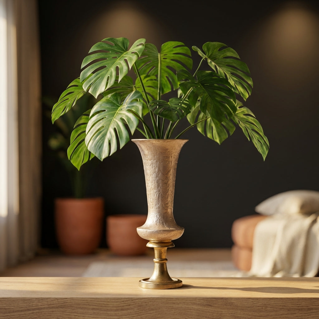 Lysse Vase en métal - Champagne