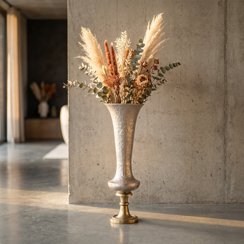 Lysse Vase en métal - Champagne