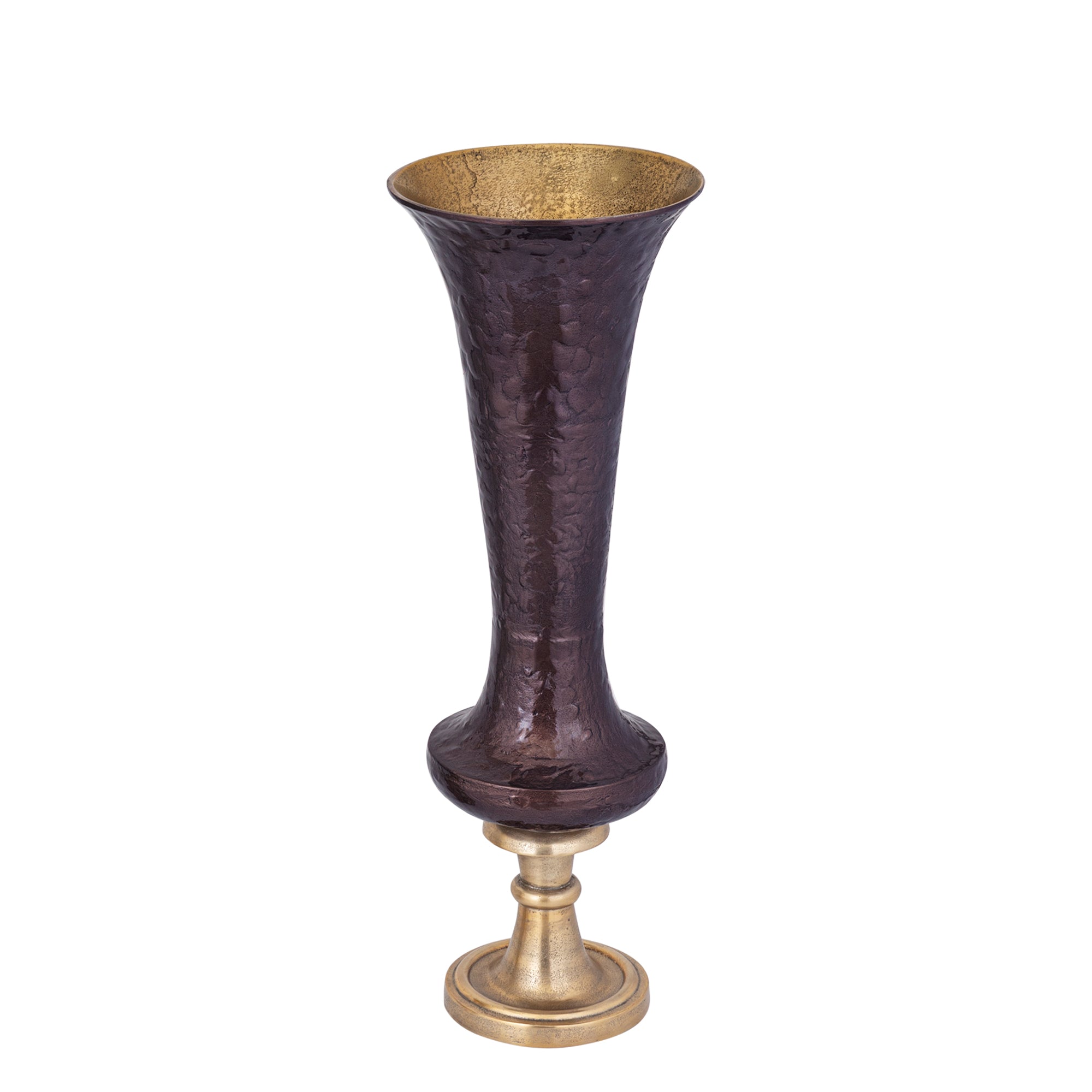 Lysse Vase en métal - Marron