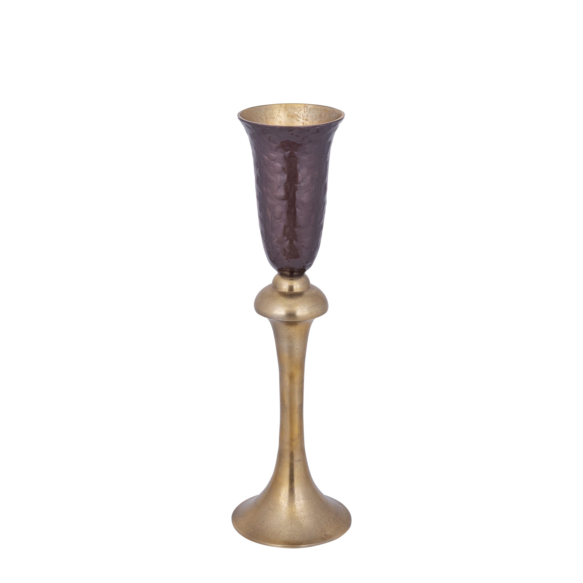 Lysse Vase en métal - Marron foncé