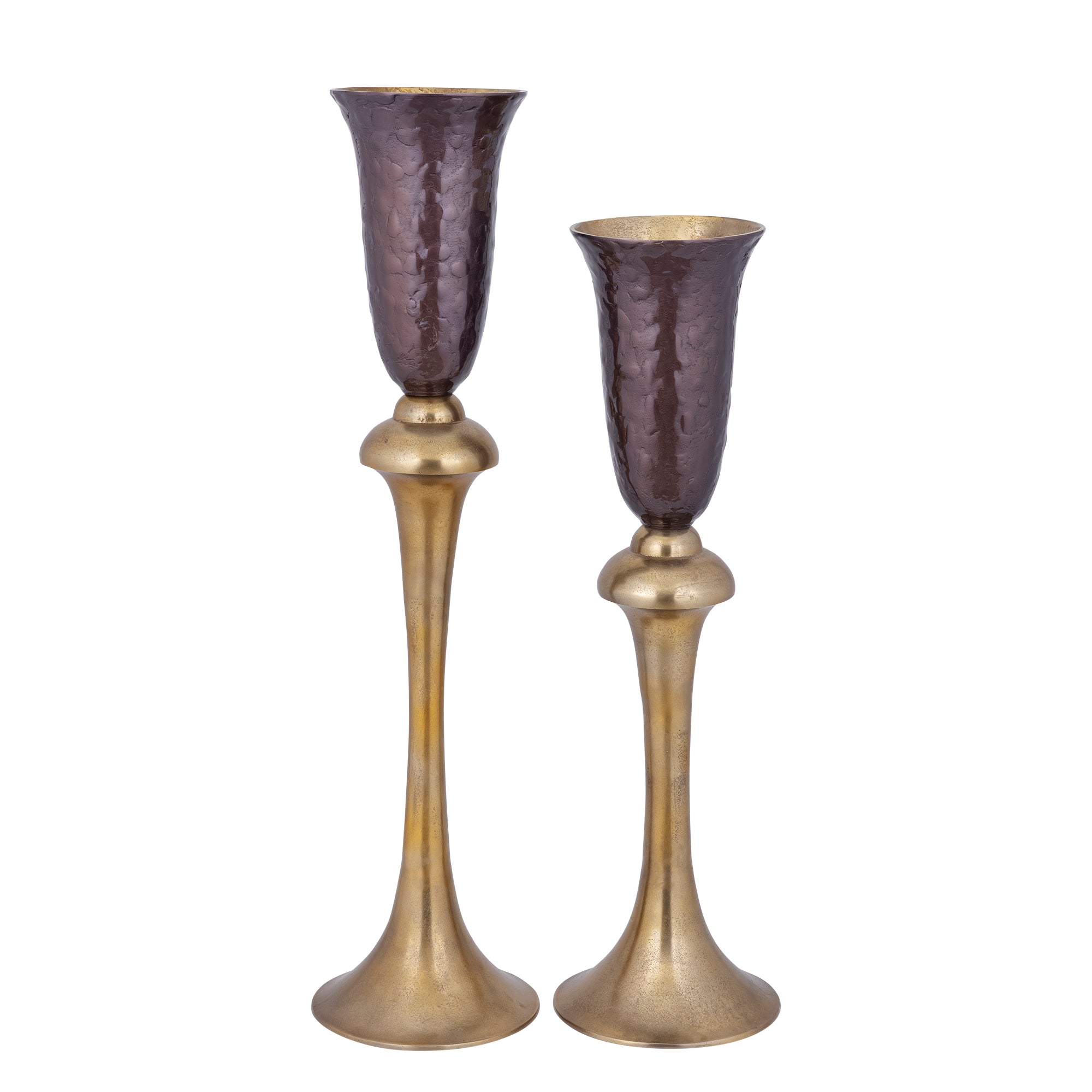 Lysse Vase en métal - Marron foncé