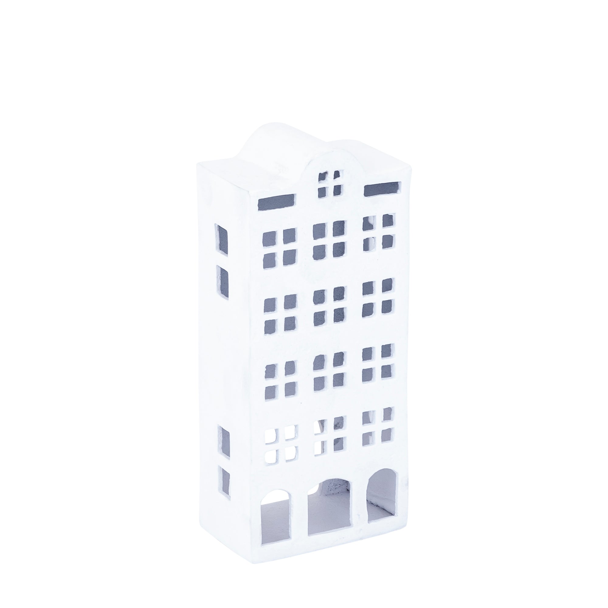 Saril White casted alu decoration statue house L