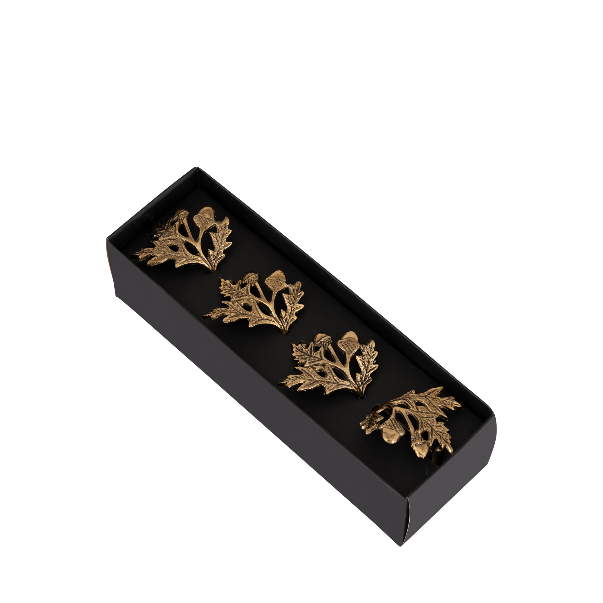 Joa Ant Gold casted alu leaf napkin ring S/4
