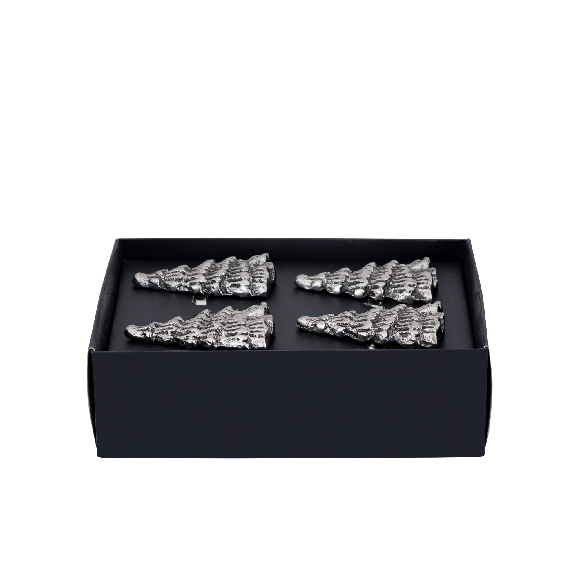 Joa Gun Metal casted alu tree napkin ring S/4