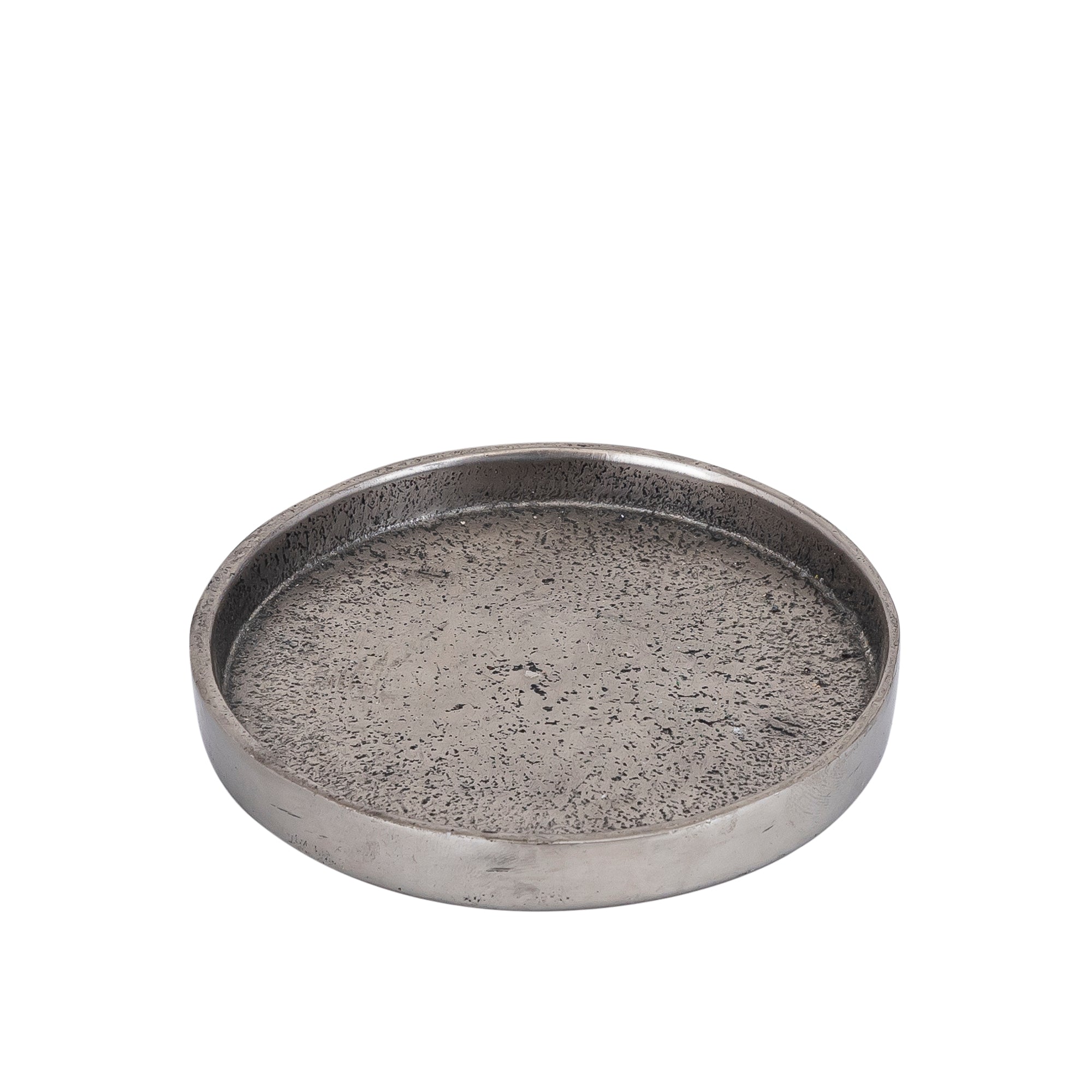 Naftali Gun Metal alu candle plate 10cm candle dia