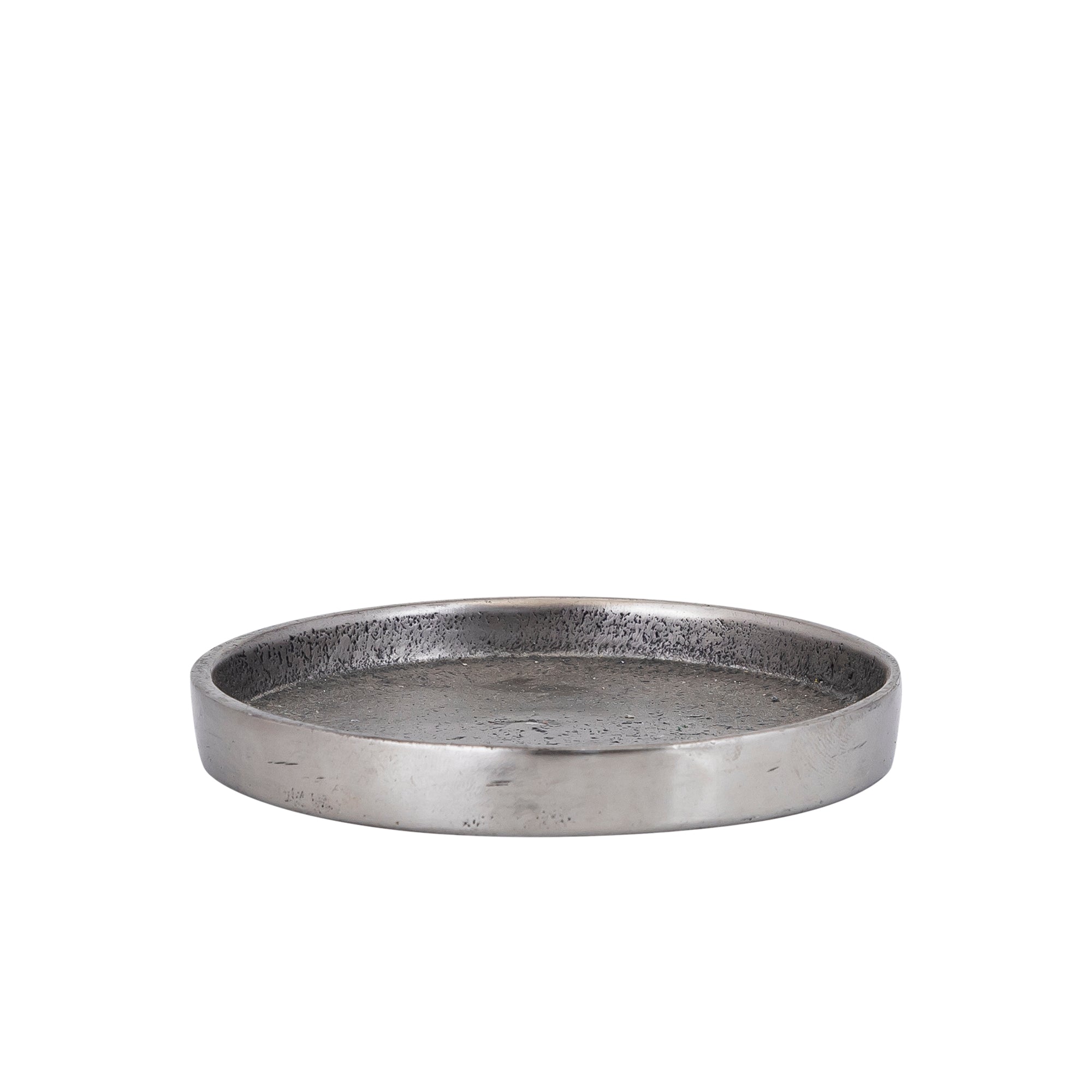 Naftali Gun Metal alu candle plate 10cm candle dia
