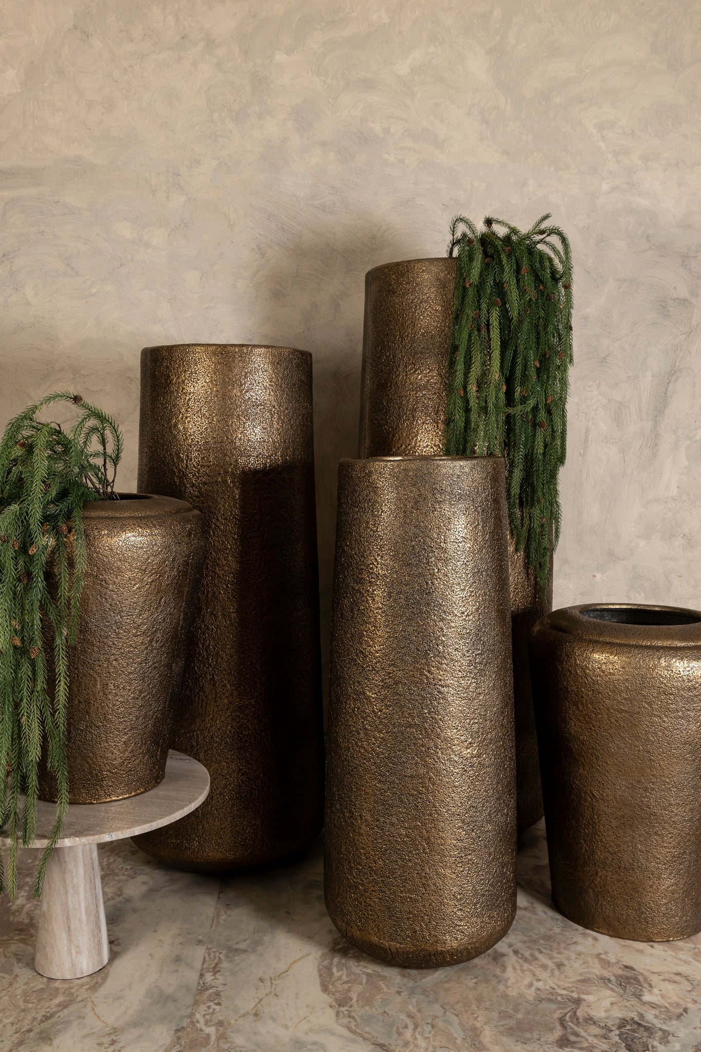 Kardine Pot en métal - S (47x47x114 cm)