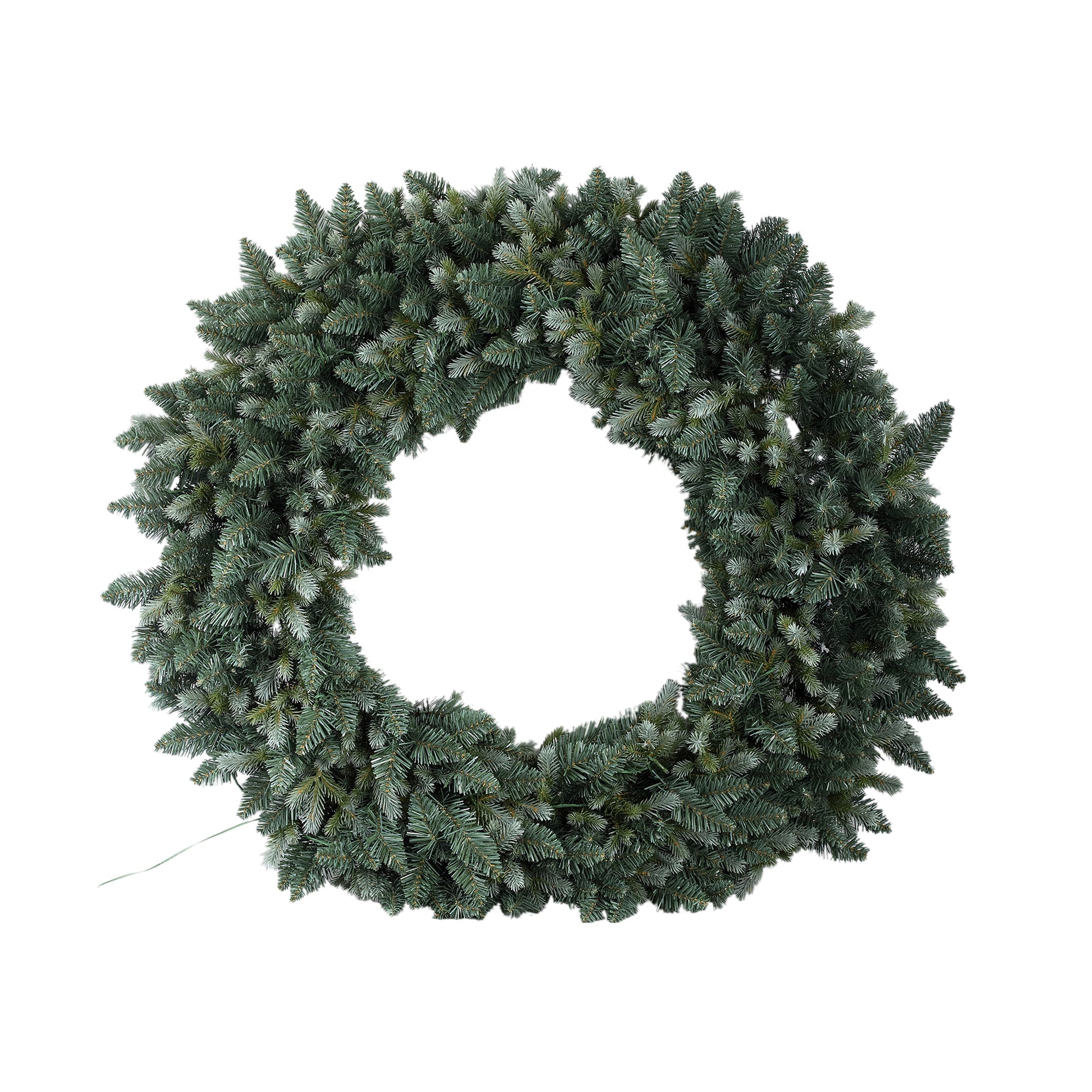 Ceriah Green PVC and PE mix wreath with lights L