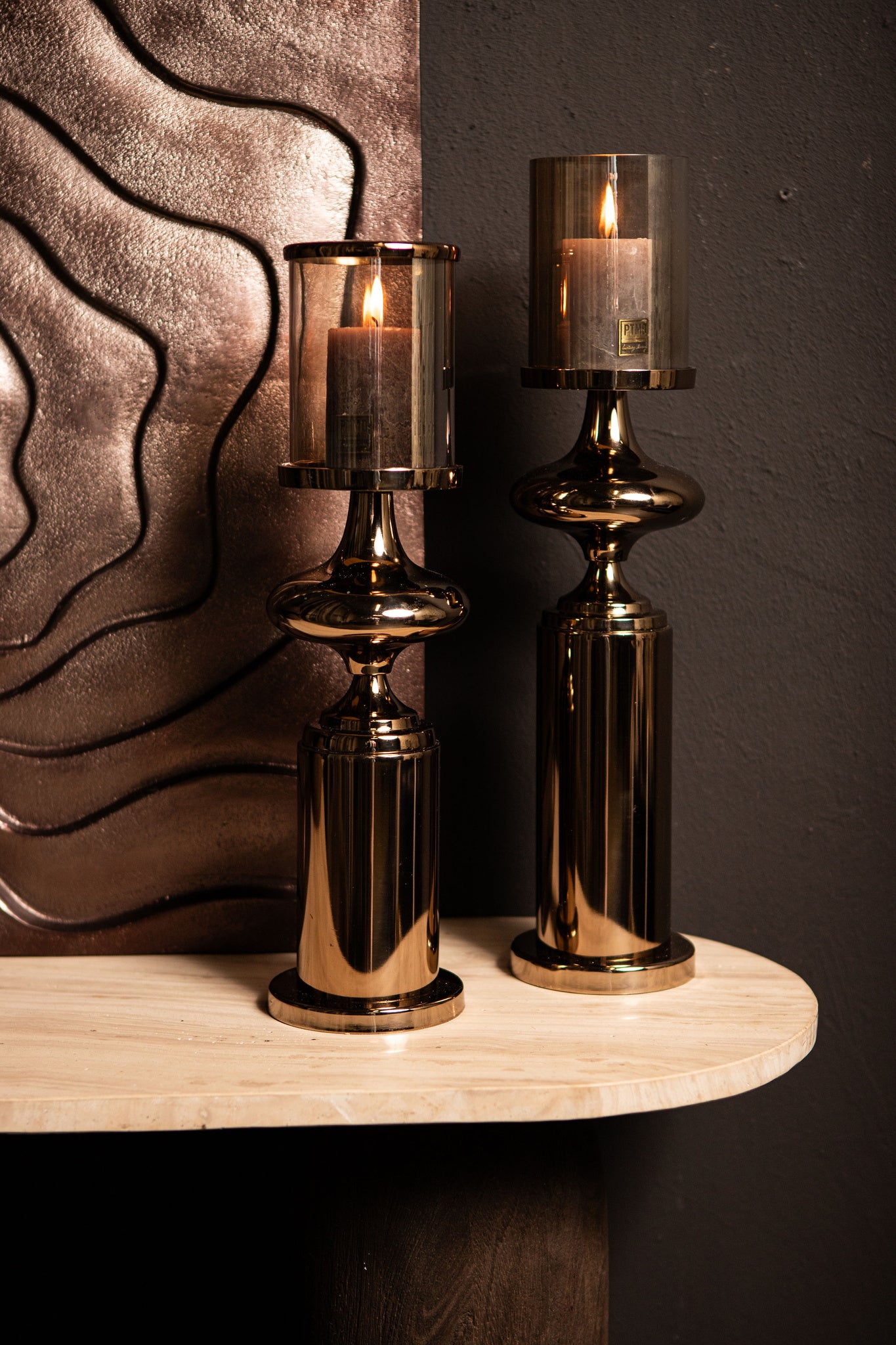 Rodire Bougeoirs en verre — Stainless Stormlight - Bronze