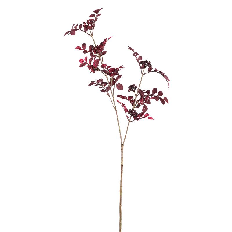Leaves Plant Red leaves spray with berries Rouge — Plante artificielle — vue 3 | Häus