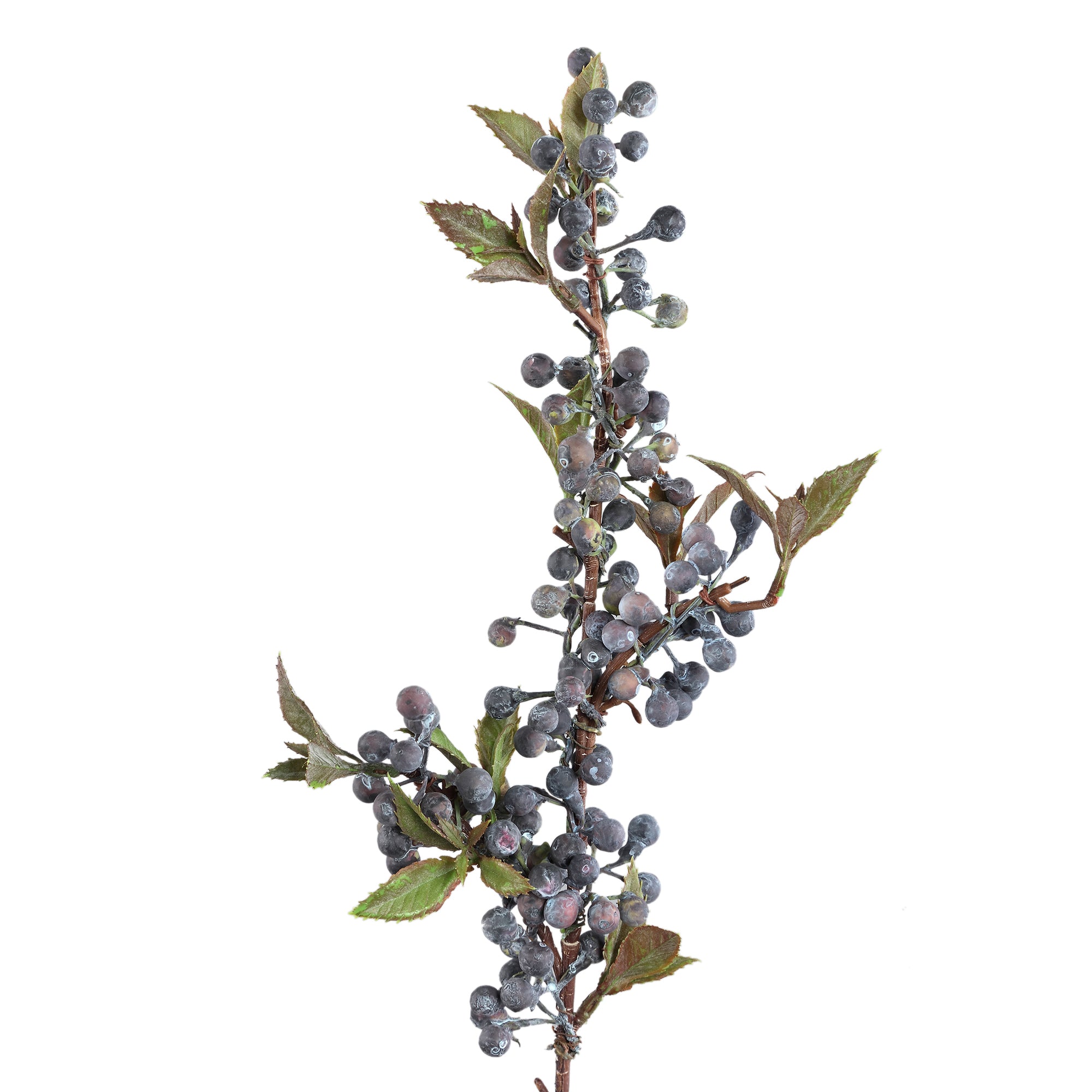 Berry Plant Blue berry spray with leaves Bleu — Branche artificielle — vue 2 | Häus
