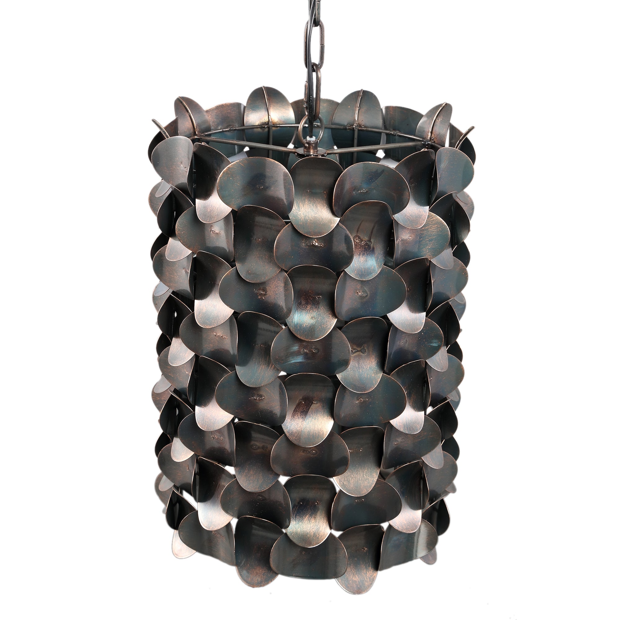 Jaye Lustres en fer — Hanging Lamp Circle Pattern Wide - Noir
