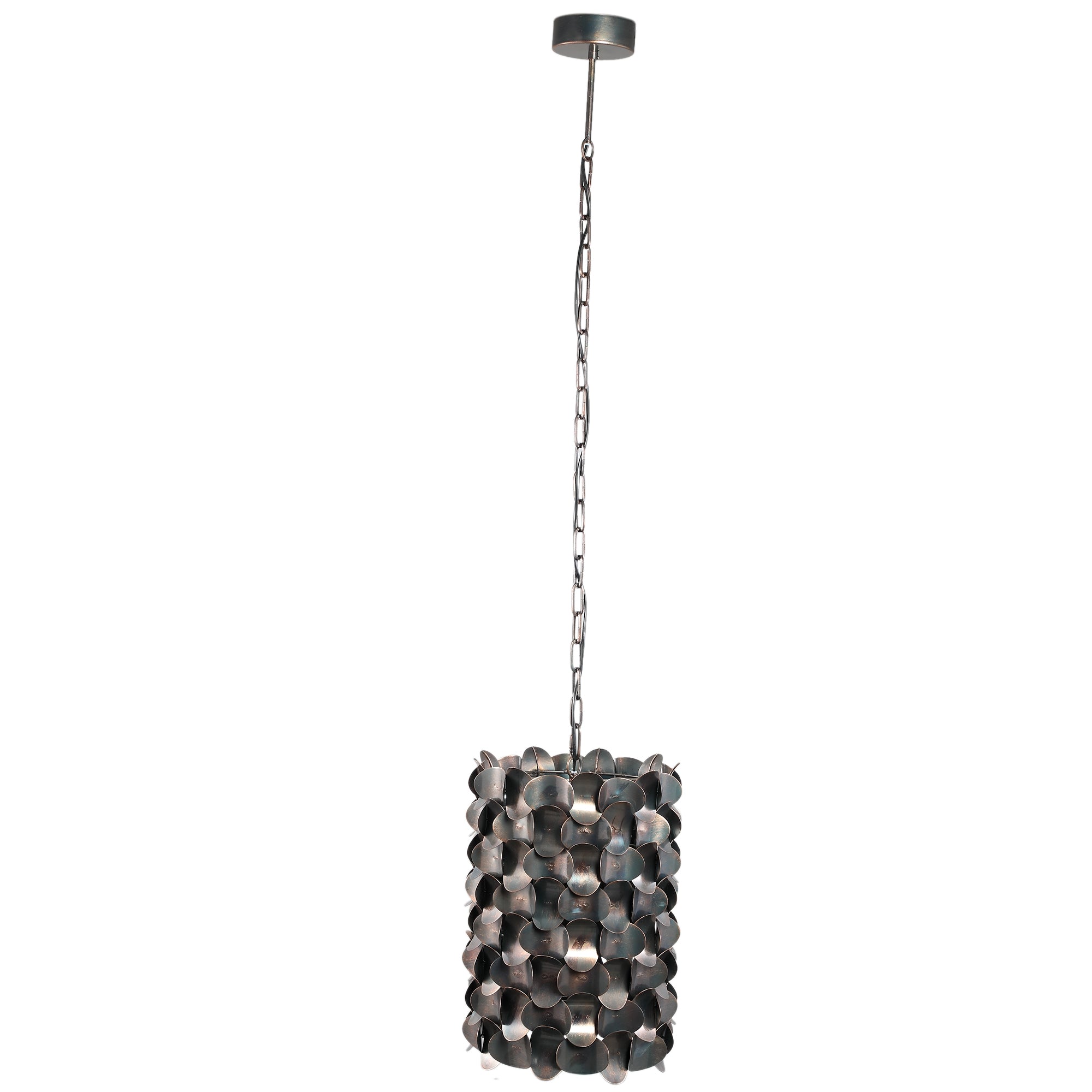 Jaye Lustres en fer — Hanging Lamp Circle Pattern Wide - Noir