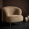 Fauteuil Franklyn — Marron hair — Fauteuil design premium | Häus