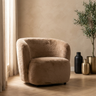 Fauteuil Aphrodite — Moka Fourrure — Fauteuil design premium | Häus