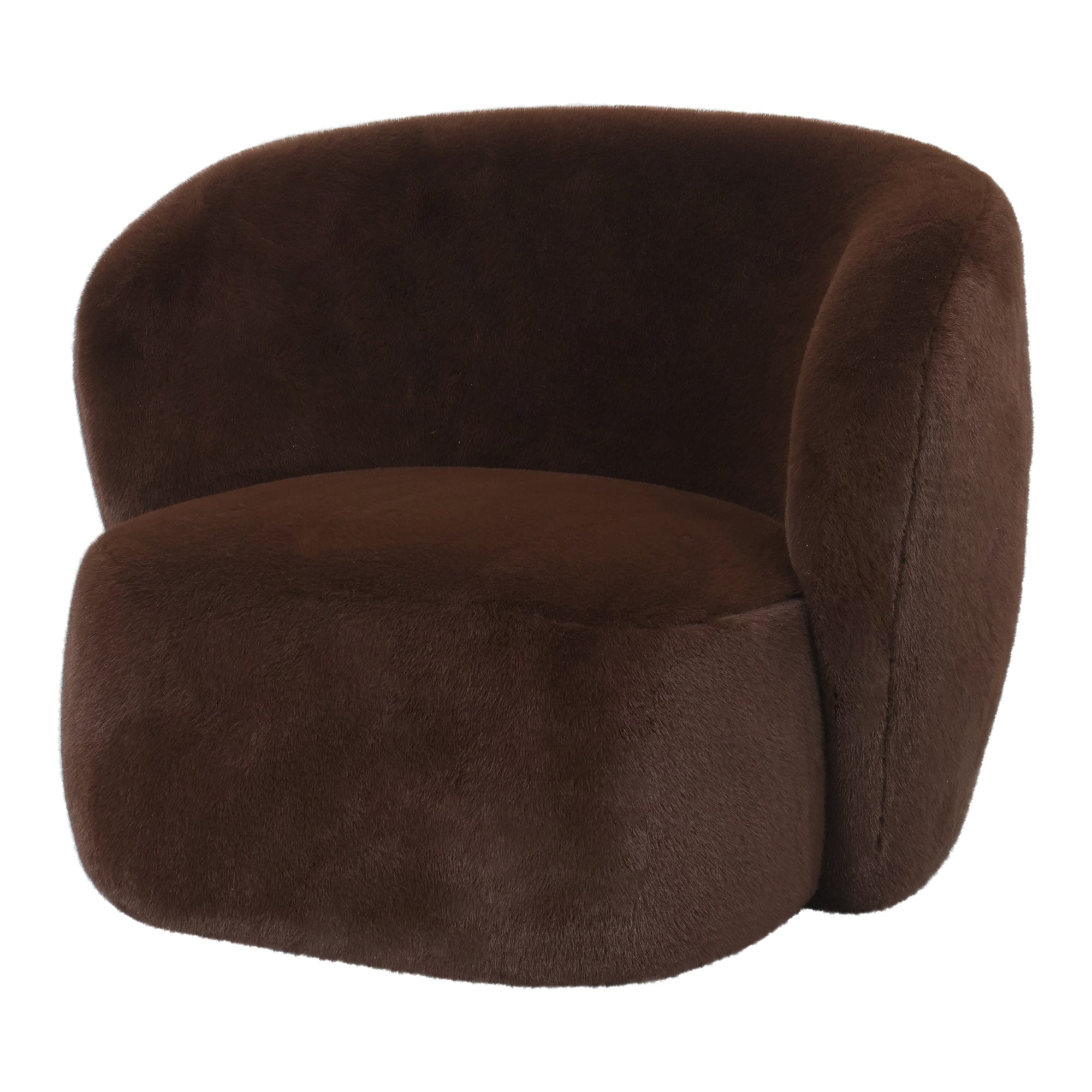 Aphrodite Dark Brown fauteuil fur - Photo 2
