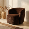 Fauteuil Aphrodite — Marron Foncé Fourrure