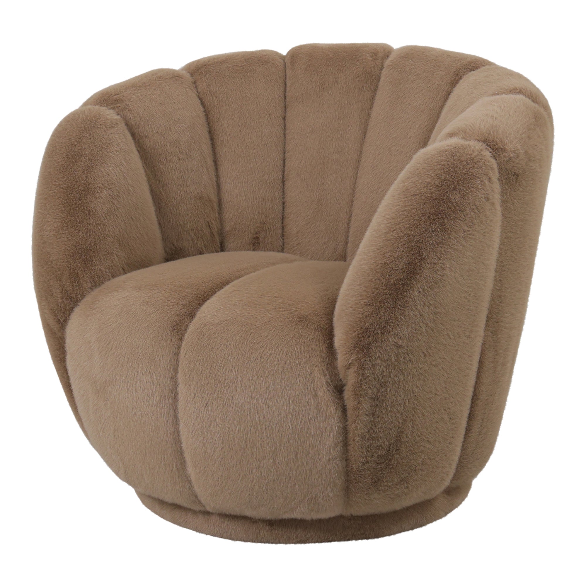 Furia Mocca fauteuil fur - Photo 3