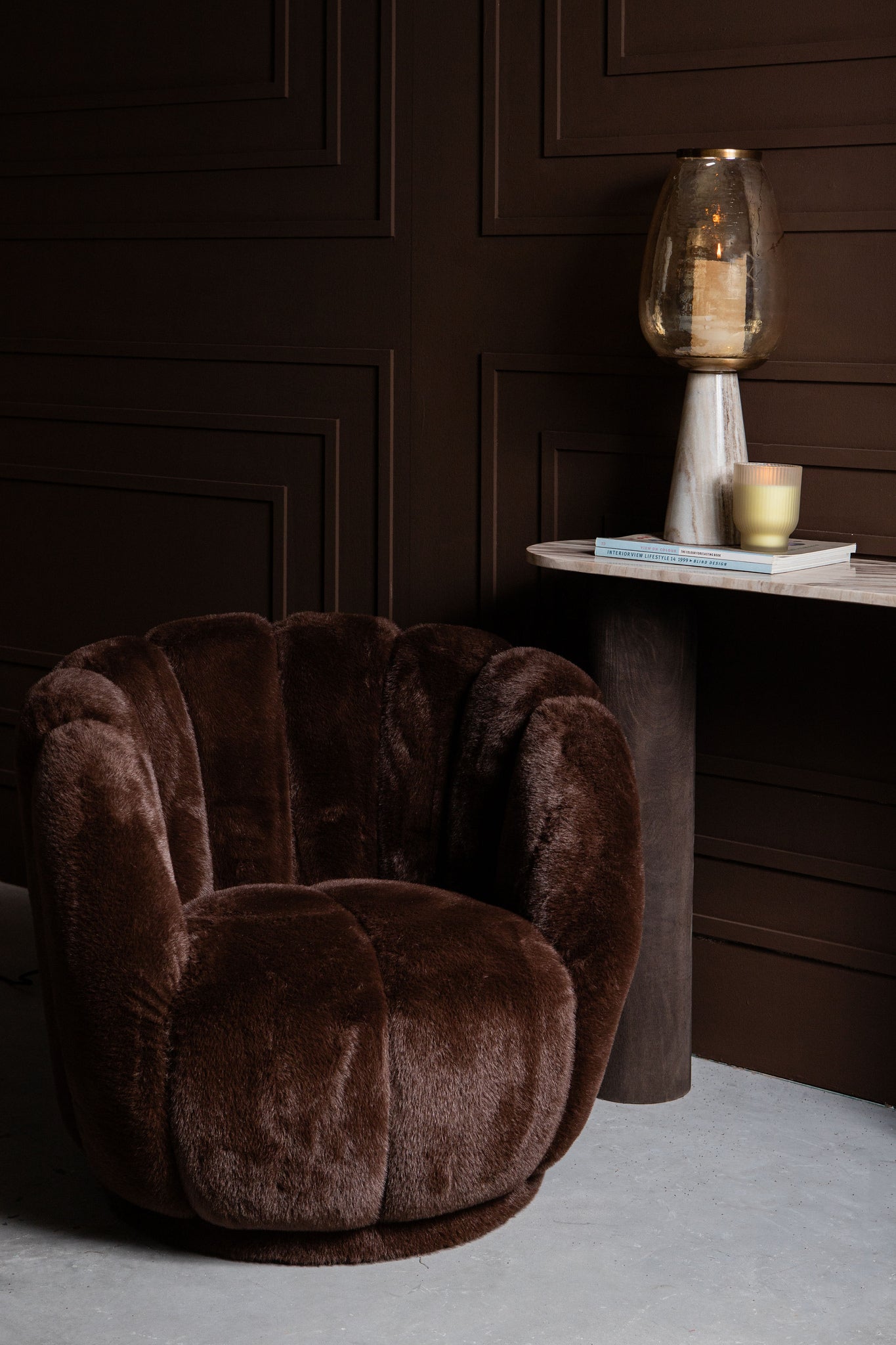 Furia Dark Brown fauteuil fur - Photo 7