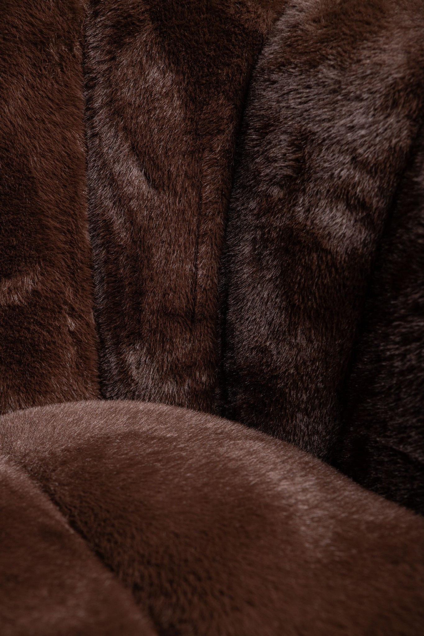 Furia Dark Brown fauteuil fur - Photo 5