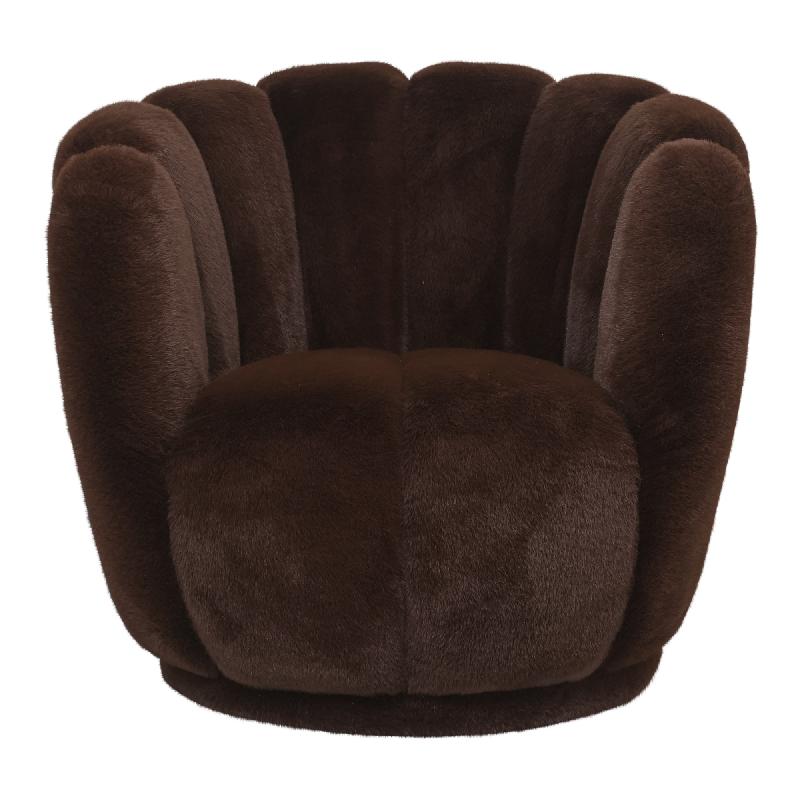 Furia Dark Brown fauteuil fur