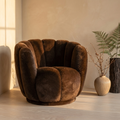 Fauteuil Furia — Marron Foncé Fourrure